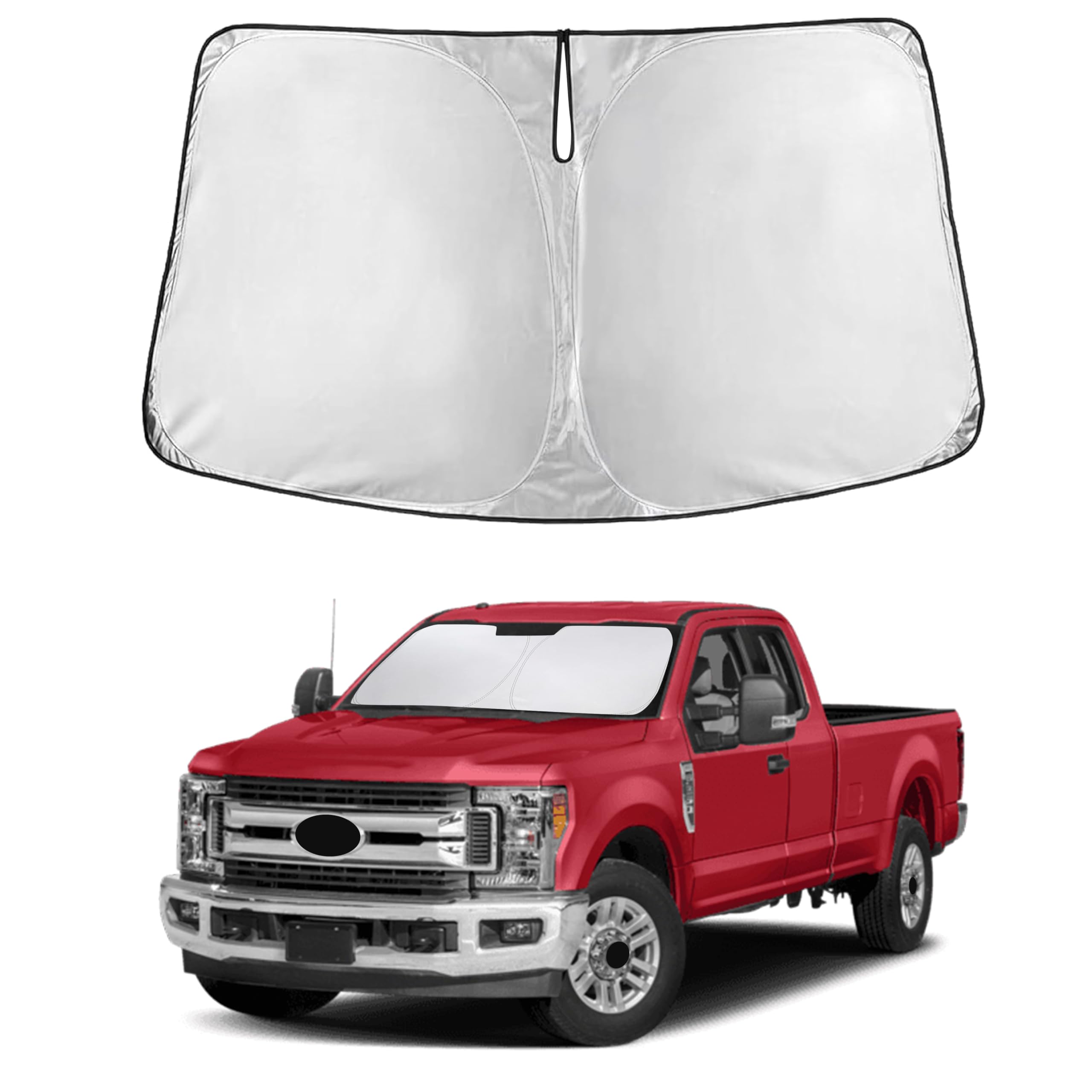 EcoNour Windshield Sunshade Compatible for Ford F-250 F-350 2008-2015 2016