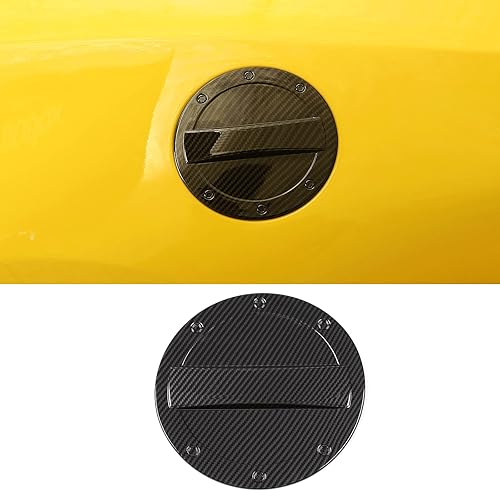 Hoolcar Tapa de gasolina para puerta de llenado de combustible para Chevrolet Camaro 2017-2022, fibra de carbono
