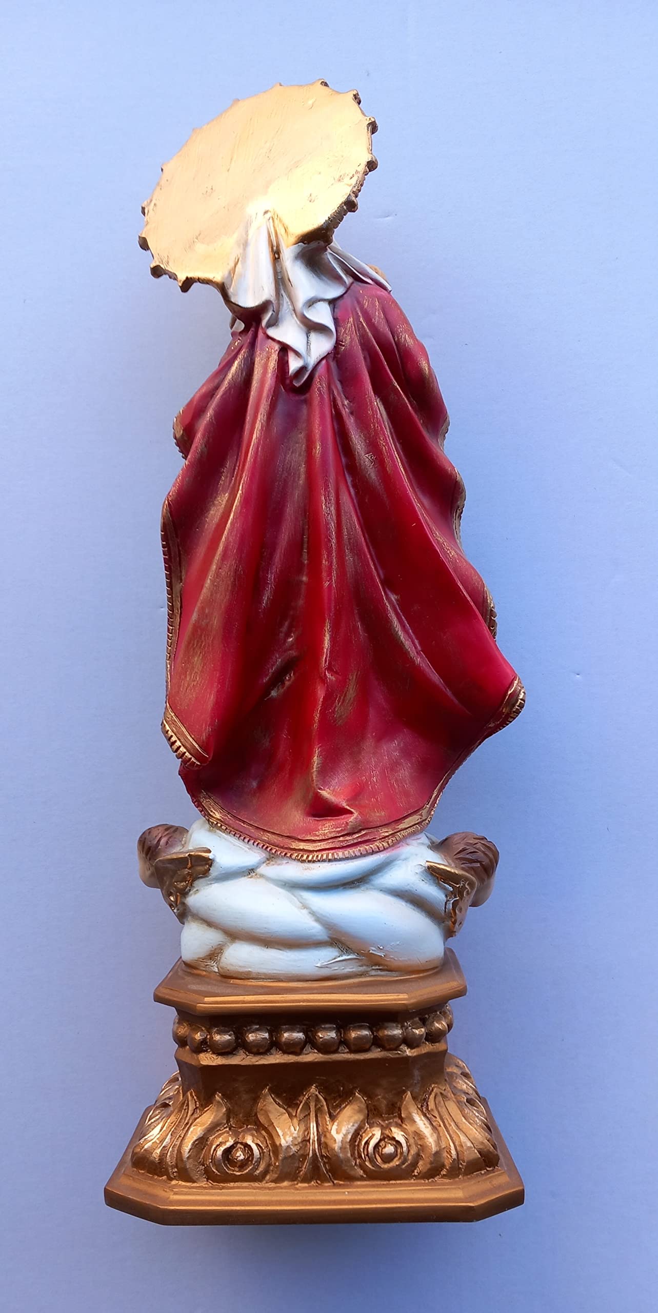 ArteSacraCaravaggio Statua della Madonna di Guadalupe con Bambino Gesù, edizione speciale, cm 47 (18,50 inches) in resina decorata a mano di produzione artigianale