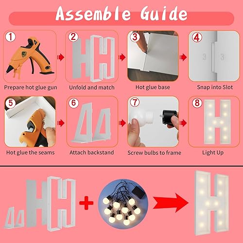 Vista 147 de Marco de números iluminados de 4 pies precortado, números de marquesina gigante, números 7, números de mosaico para globos, decoraciones de Número