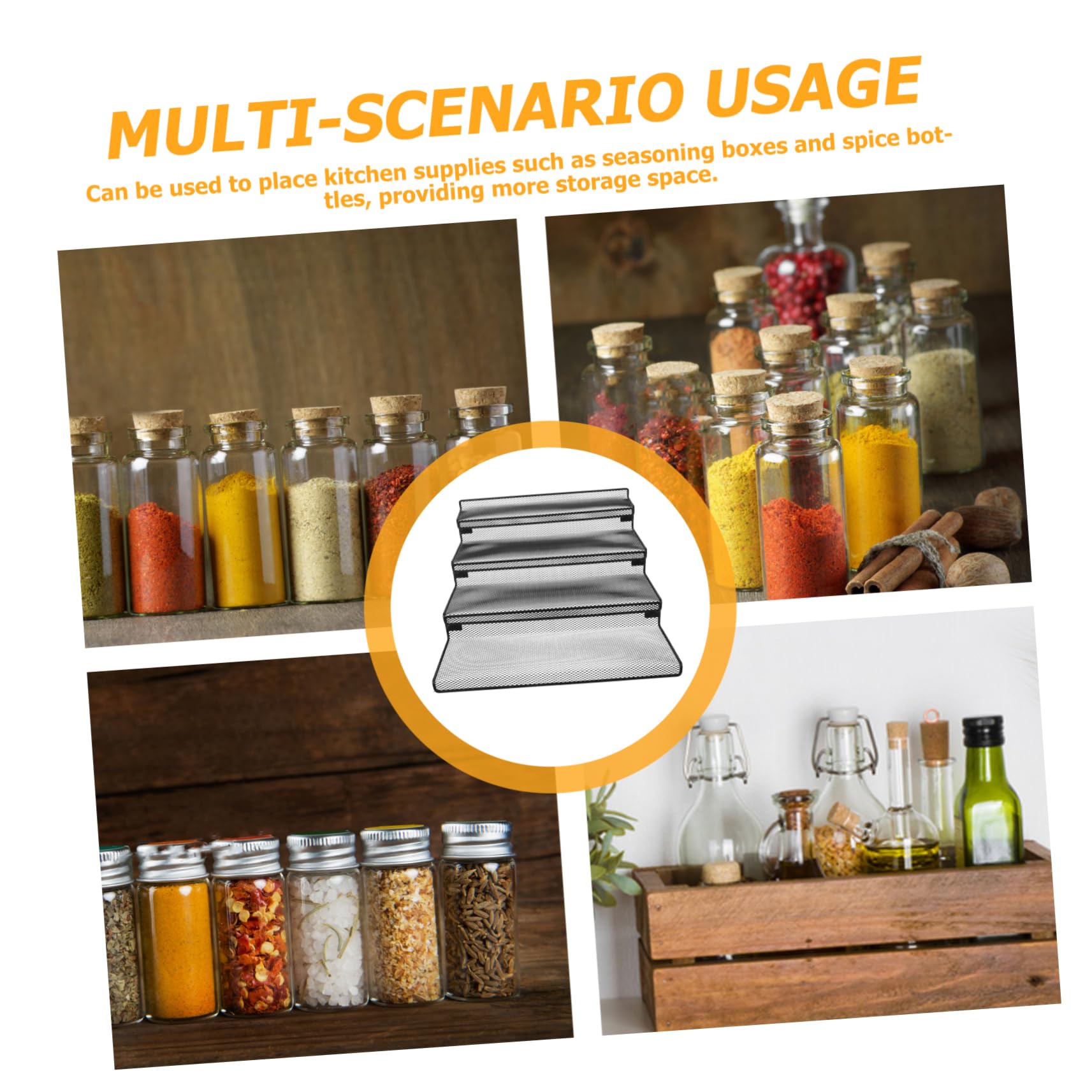 Cabilock Organizer Per Spezie in Metallo Riutilizzabile Per Barattoli Vassoio Per Cassetto Per Condimenti e Articoli Da Casa Design Moderno e Robusto