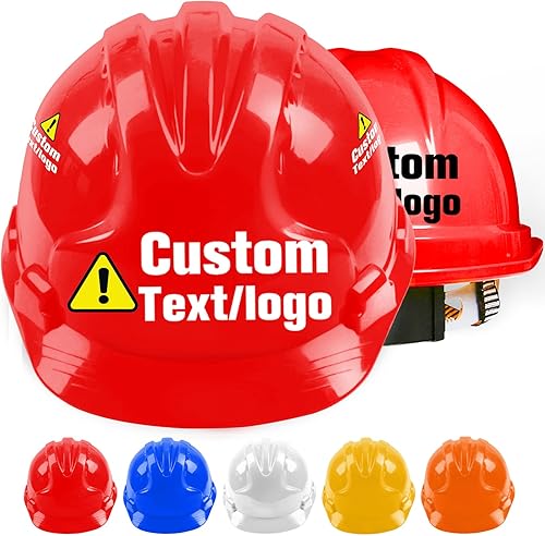 Miniatura 10 de Cascos duros personalizados para hombres, logotipo personalizado, casco de seguridad, gorra de construcción, suspensión de trinquete ajustable