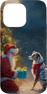 Santa Christmas Australian Cattle Dog Winter Art Case for iPhone 14 Pro Max