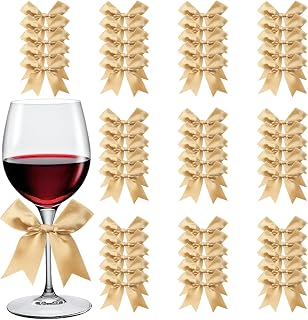 Feluwi Golden gold Gift Gift Wrap Bows -50 Pcs 3.3 Inch Elegant Bows for Gift Wrapping, Birthday Presents, Wedding Decor Christmas Party Decorations, Baby Shower, DIY Crafts Gift Bags