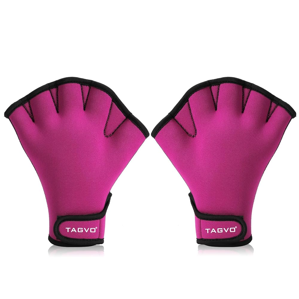 TAGVO Aquatic Gloves for Helping Upper Body Resistance, Webbed Swim Gloves Well Stitching, No Fading, Sizes for Men Women Adult Children Aquatic Fitness Water Resistance Training