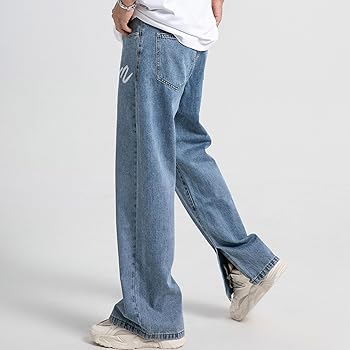 Amazon.com: Women's Baggy Jean Vintage Alphabet Print Jeans Flare