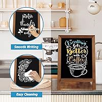 Vista 21 de 4 THOUGHT Small Tabletop Chalkboard Signs, 9.5" x 14" Magnetic Mini Chalk Board with Stand for Food Wooden Frame Easel Countertop Menu Board for