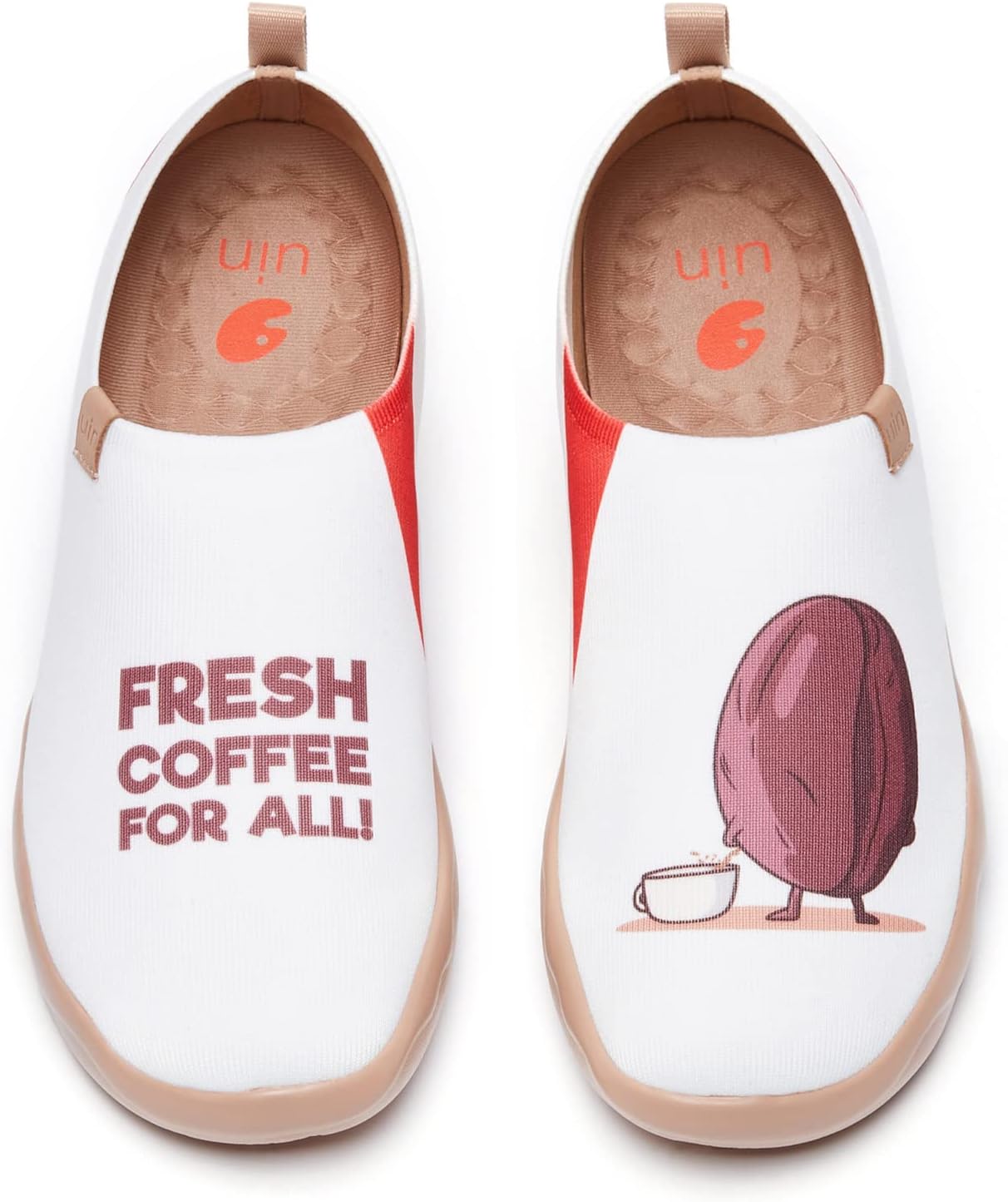 UIN Platform Slip On Shoes for Women Knit Fashion Painted Lightweight Comfortable Casual Fall Shoes Outdoor Travel Work Comfort Women's Sneakers