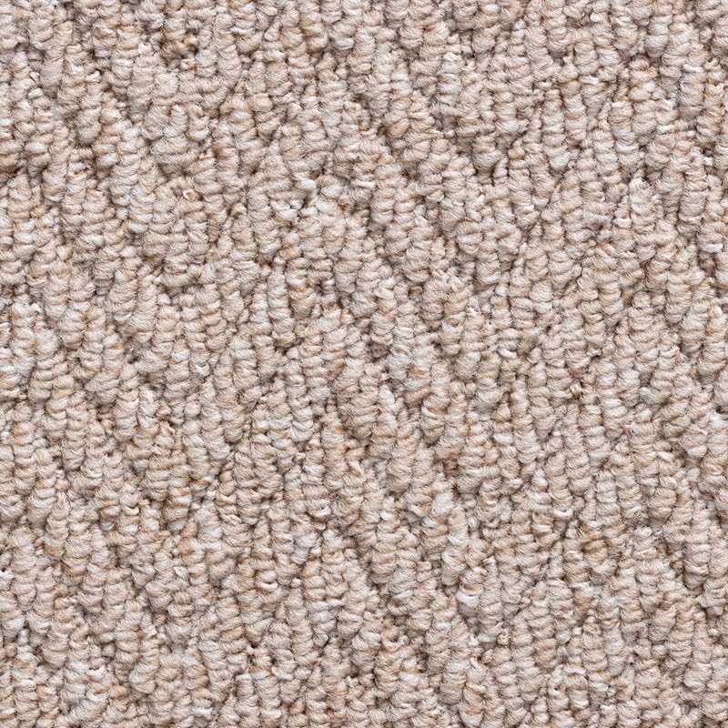 Tuda Carpets | Havana Herringbone 6mm Pile Budget Carpet with Felt Backing, 8.4mm Total Height | Dark Beige (5114) - 4m x 4.5m (13ft1" x 14ft9")