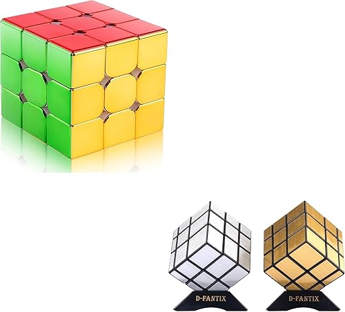 D-FantiX Espejo magnético reflectante Speed Cube 3x3x3 y Shengshou espejo cubo conjunto