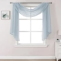 Vista 26 de DONREN - Pañuelo de ventana verde azulado para decoración exterior - Añade un efecto elegante y lujoso a los paneles de cortina