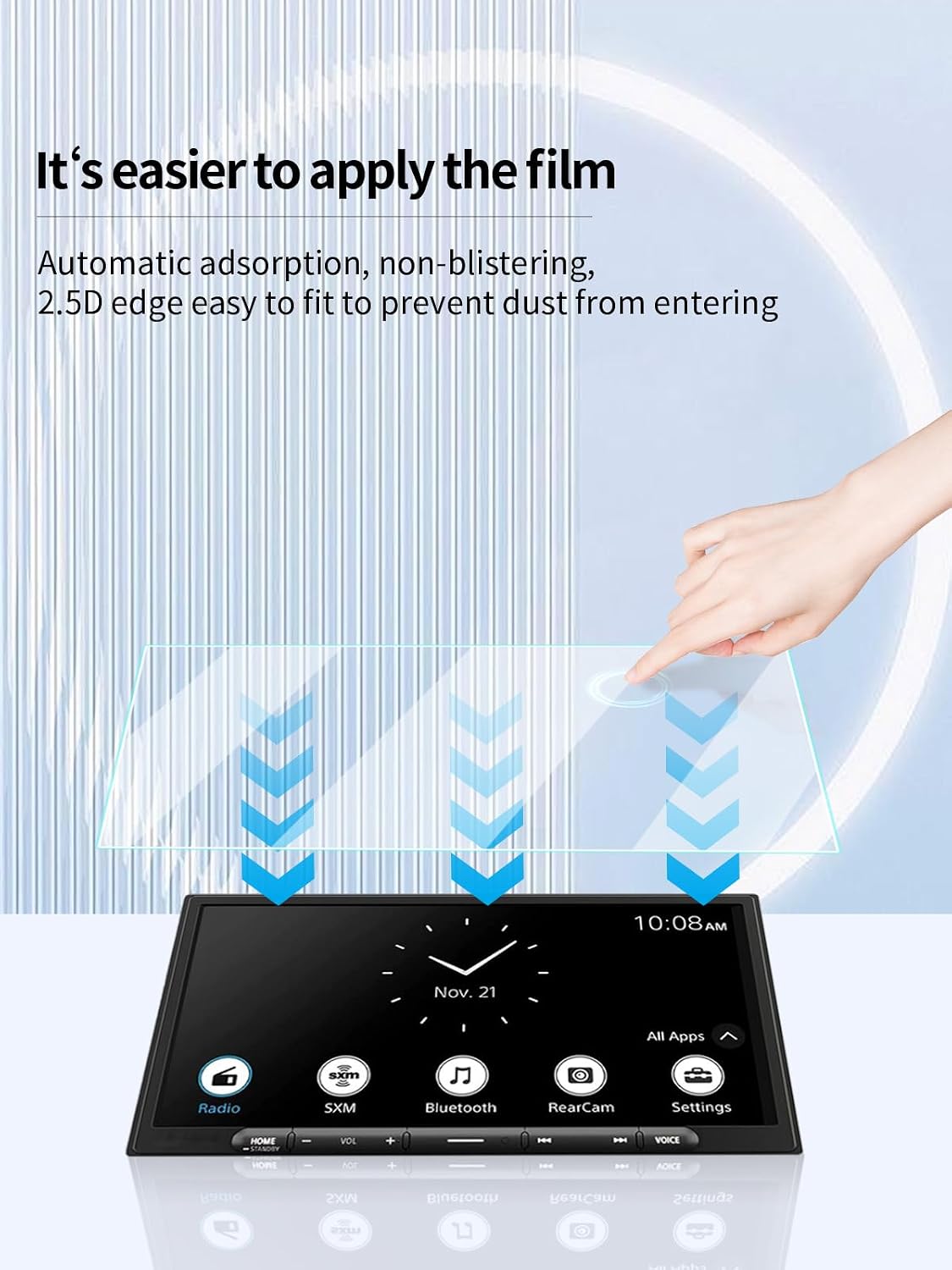 Screen Protector for Sony XAV-AX4000 6.95-Inch Multimedia Receiver,High-definition Scratch Resistant Nanofilm Film,HD Clear,Bubble Free,Touch Sensitive,Easy Installation,2 Pack