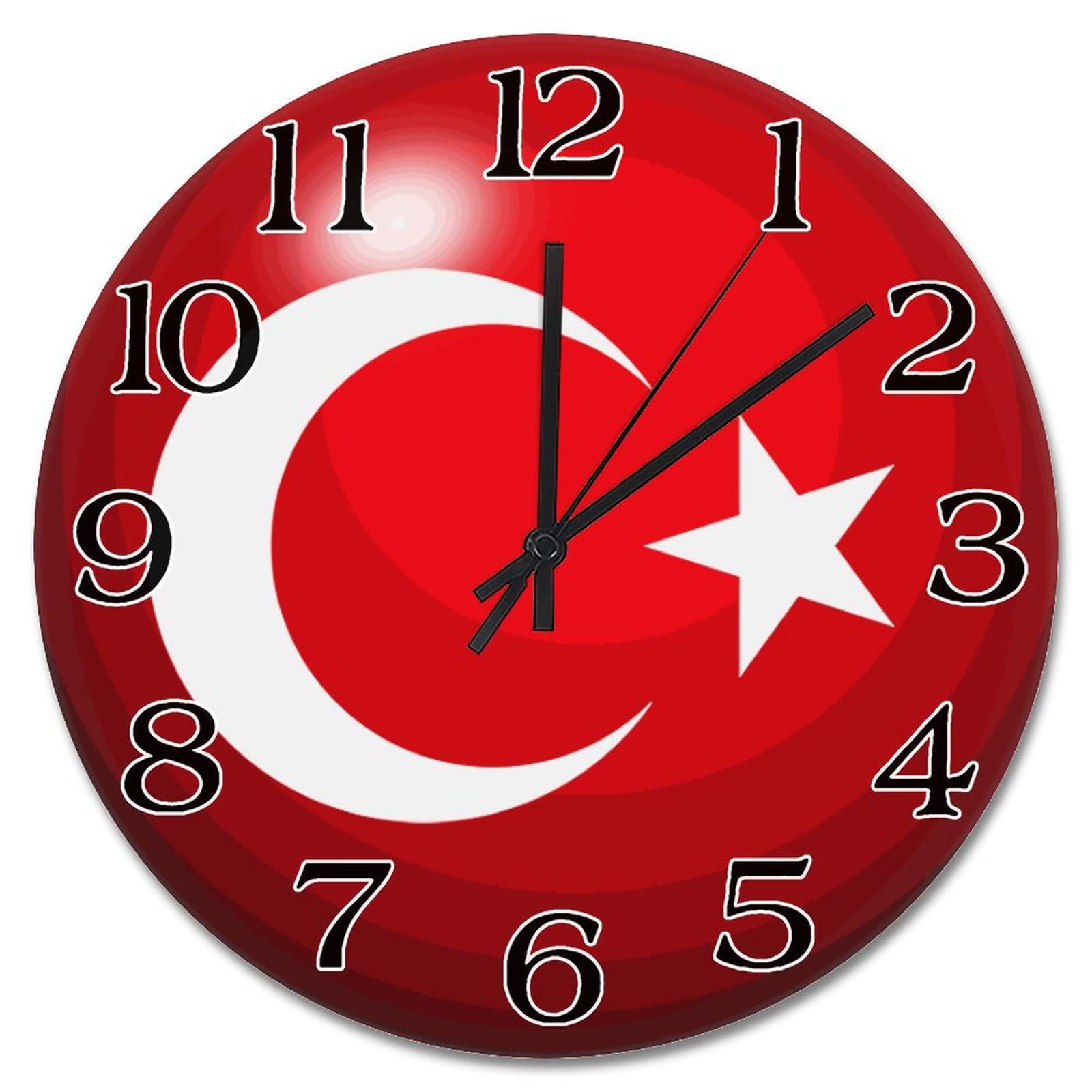 Horloge murale Turquie silencieuse 38 cm fausse boule 3D pour maison