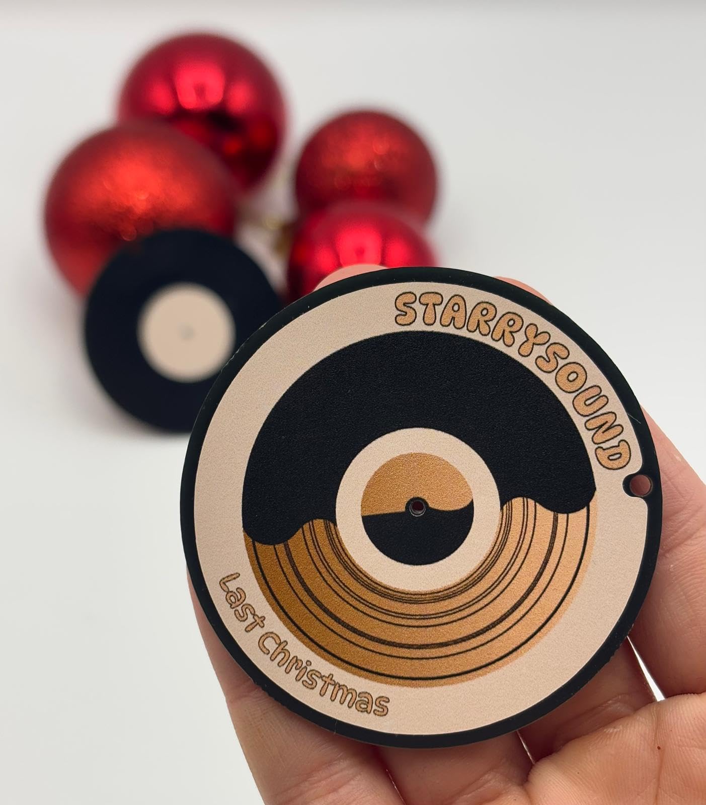 StarrySound Vinile NFC Musicale, Disco Smart per Spotify, Set per Eventi e Feste, Bomboniera Tecnologica, Nero e Oro