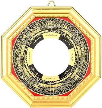 Changor Chinese Feng Shui Convex Bagua Outdoor Protection with Early Heaven Trigram for Wealth Luck, Bagua for Protection Diameter 13.5cm Convex
