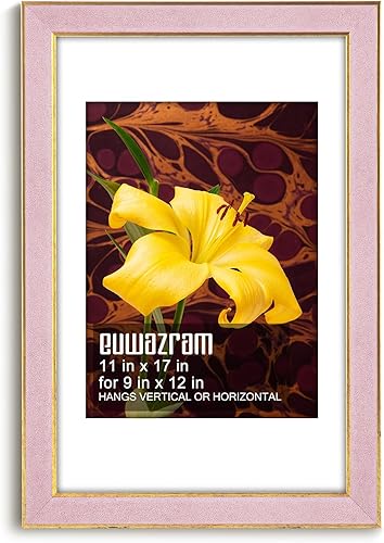 Miniatura 110 de Marco de gamuza de 10 x 13 pulgadas, marco individual, elegante marco verde de 10 x 13 pulgadas con paspartú para fotos de 8.5 x 11 pulgadas, para