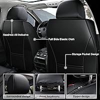 Vista 2 de AOMSAZTO - Fundas impermeables de cuero para asientos de auto, ajuste personalizado para 2009-2025 Dodge Ram 1500 2500 3500, cabina tripulación