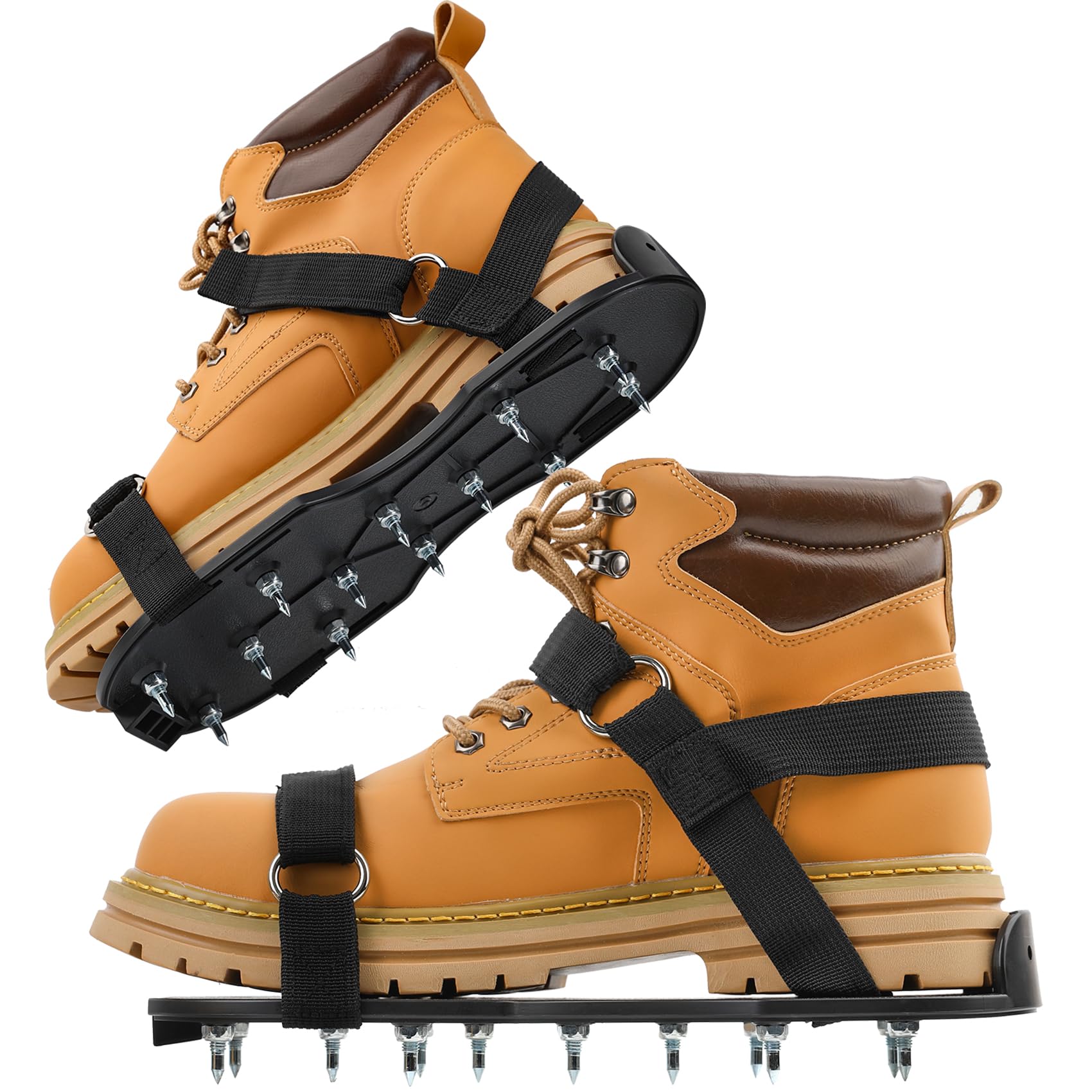 US:E Spike Shoes for Epoxy Flooring, Assembled Gunite Epoxy Shoes with 1" Short Spikes and Non-Slip Adjustable Velcro Strap for Overlays, Cover Installation and Self-Leveling-image-27