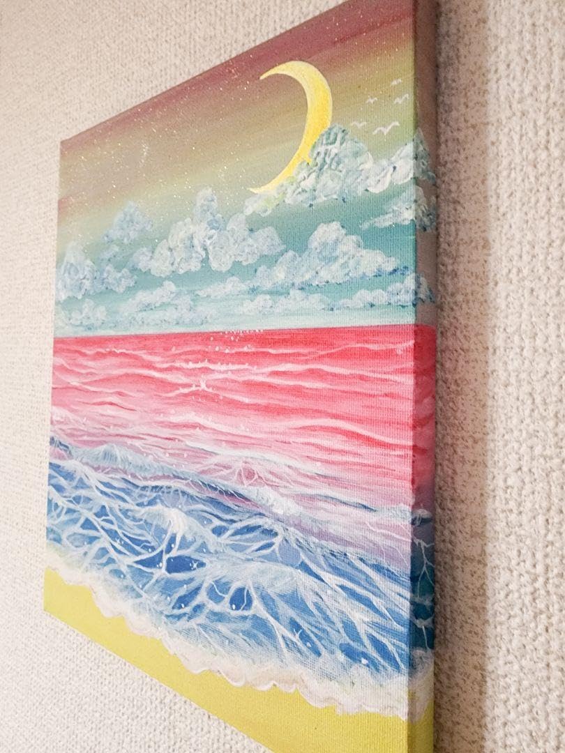 海　絵　風景画　アート　インテリア　アクリル絵の具　絵画 Amazon.co.jp: 海 絵 風景画 アート アクリル絵の具 インテリア