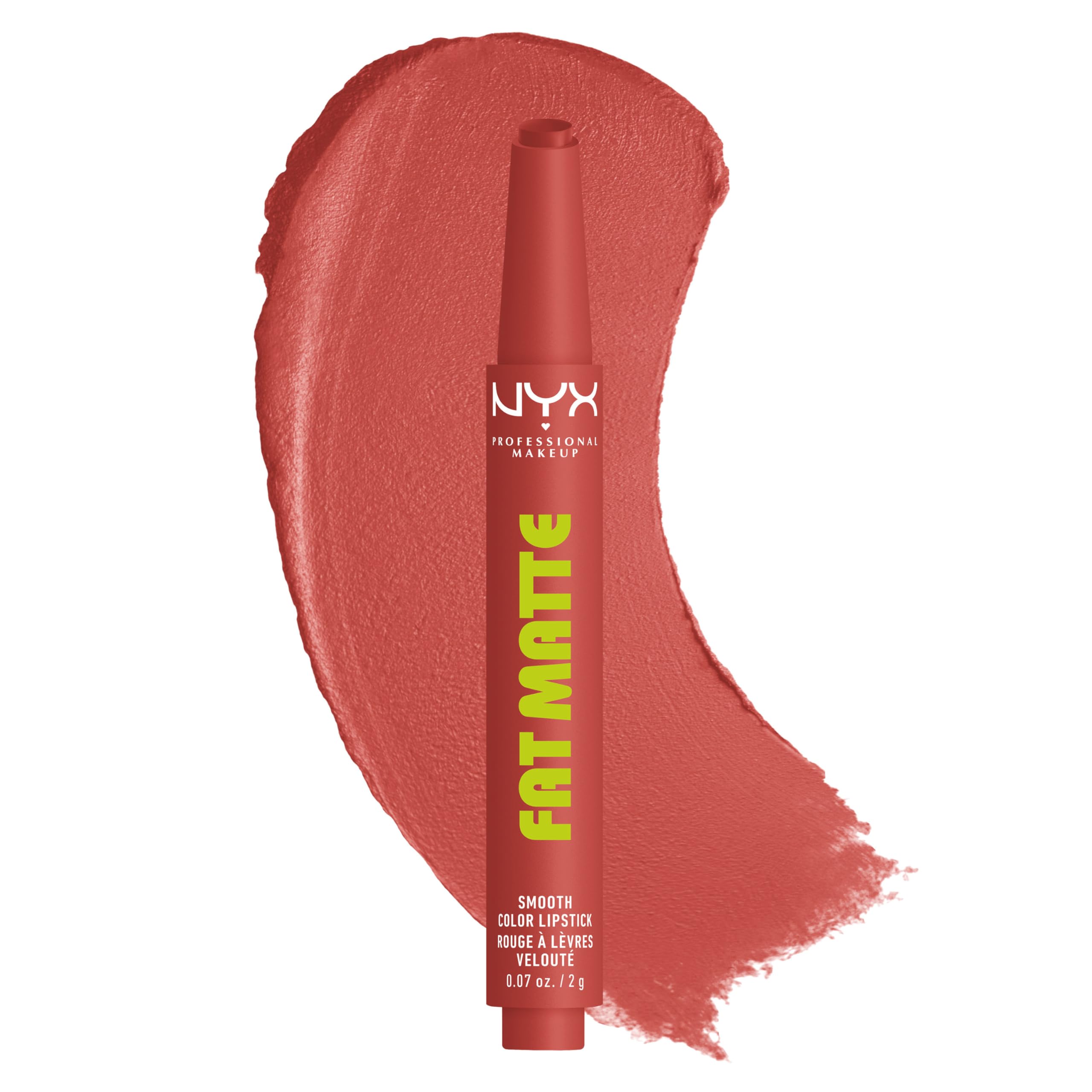 NYX Professional Makeup Fat Matte Smooth Color Lipstick, Mauve Cloud