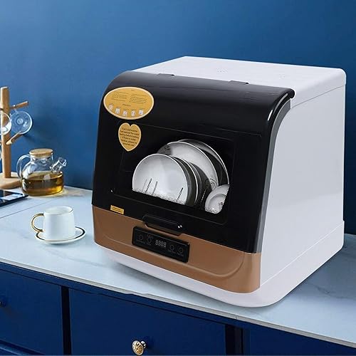 Miniatura 2 de Lavaplatos portátil de encimera, 4 programas de lavado, función de secado al aire, lavavajillas automático, máquina de limpieza de calefacción