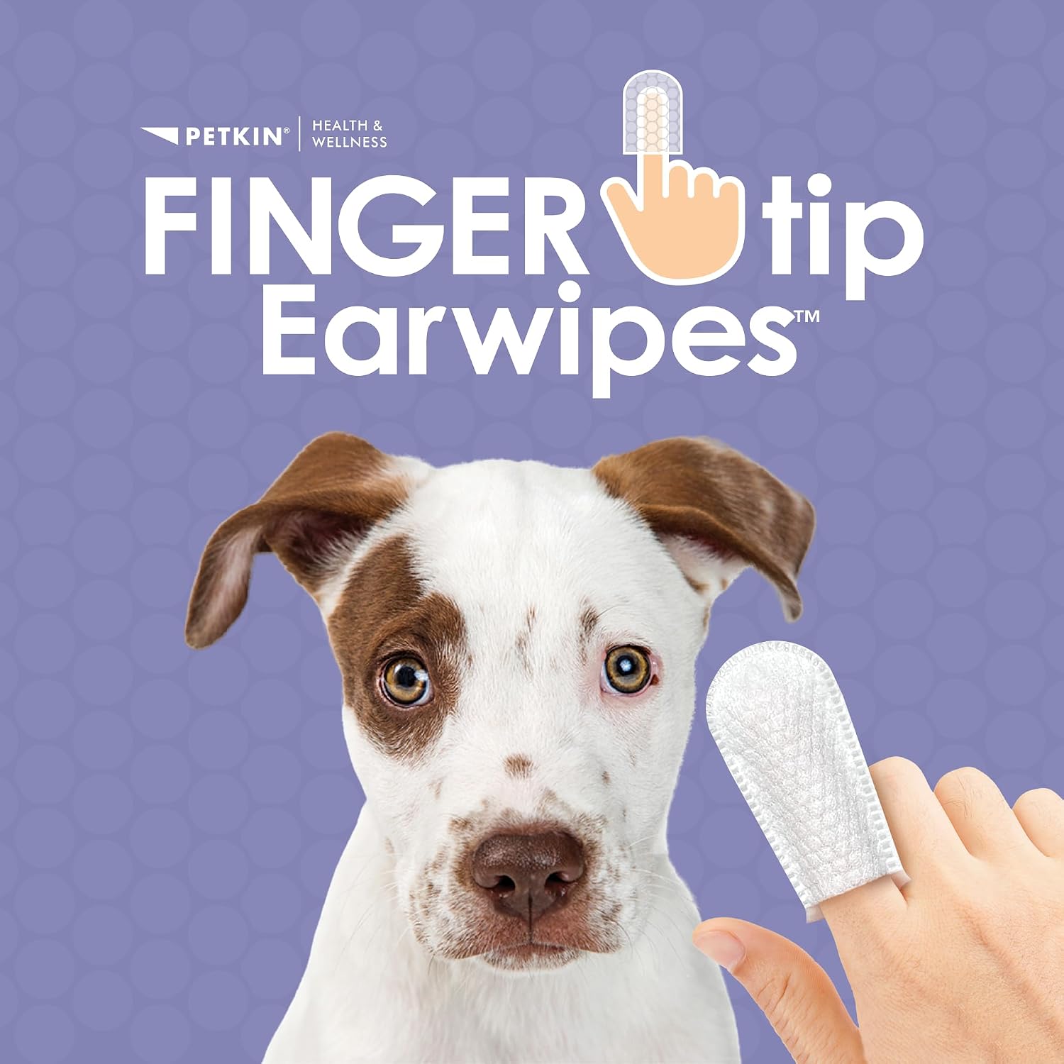 Petkin Fingertip Ear Wipes for Dogs and Cats, 100 Finger Wipes - Slip-On, Snug Fit, Micro-Bristle Fabric - Cleans Ears, Dirt, Odor and Wax - Convenient, Ideal for Home and Travel - Fresh Scent image 2