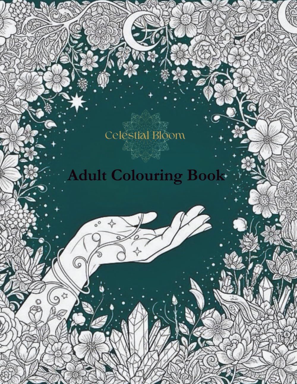 Celestial Bloom Adult Colouring Book