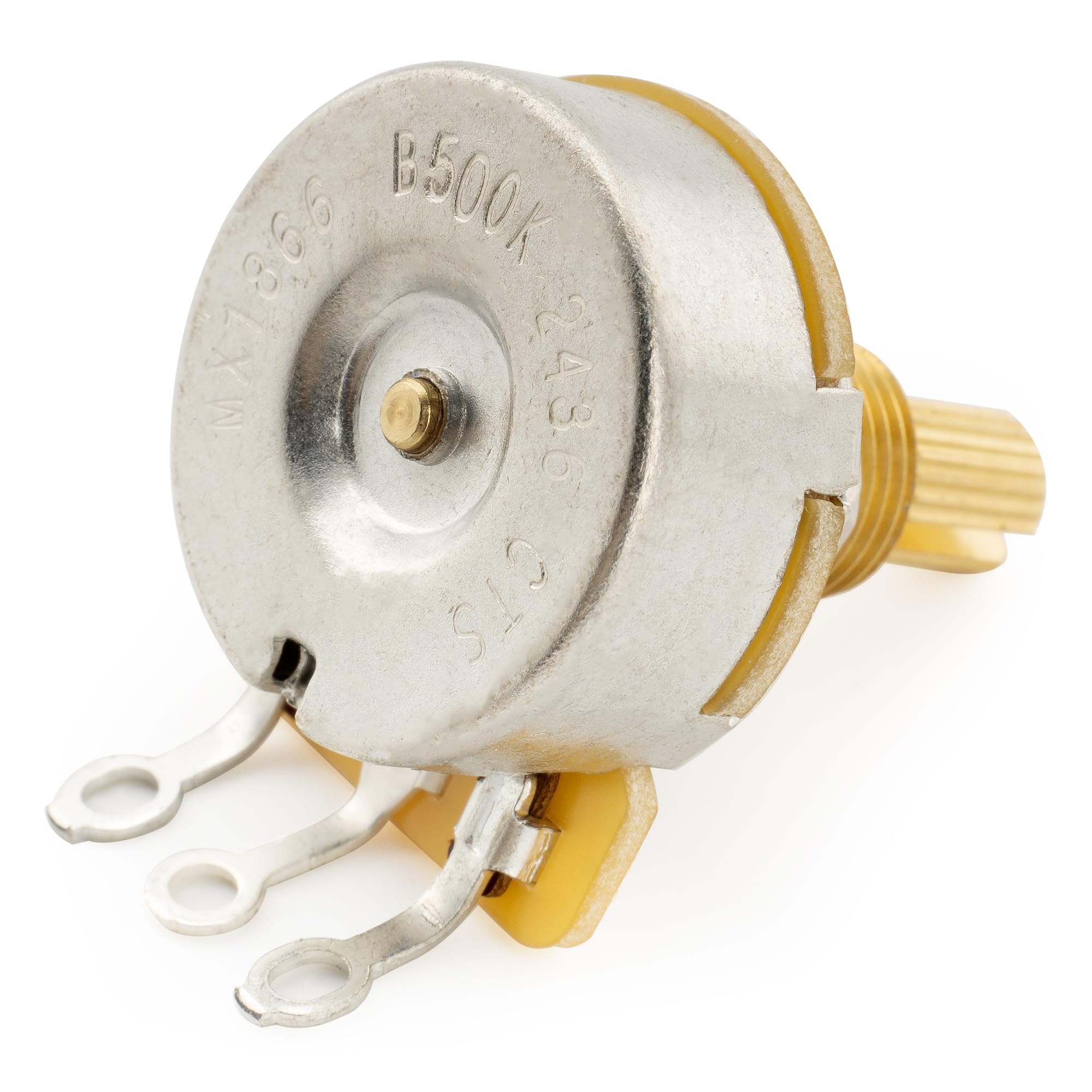CTS 450G B500K Pots Brass Standard Split Shaft 3/8 Inch 10% Linear Taper Potentiometers for Electric Guitar Bass (Set of 4) - Image 4