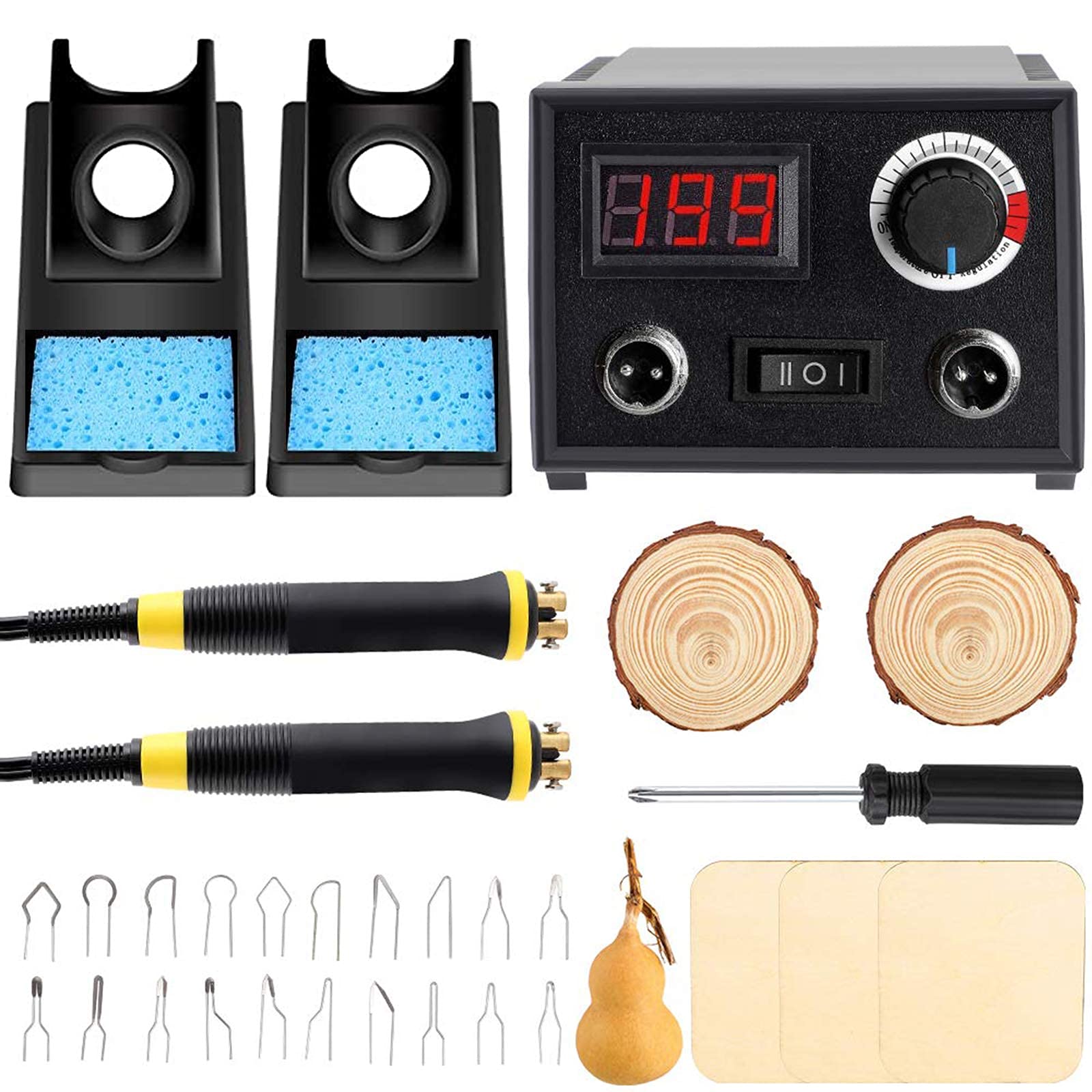 Buy Professional Wood Burning Kit 60W Pyrography Machine Digital