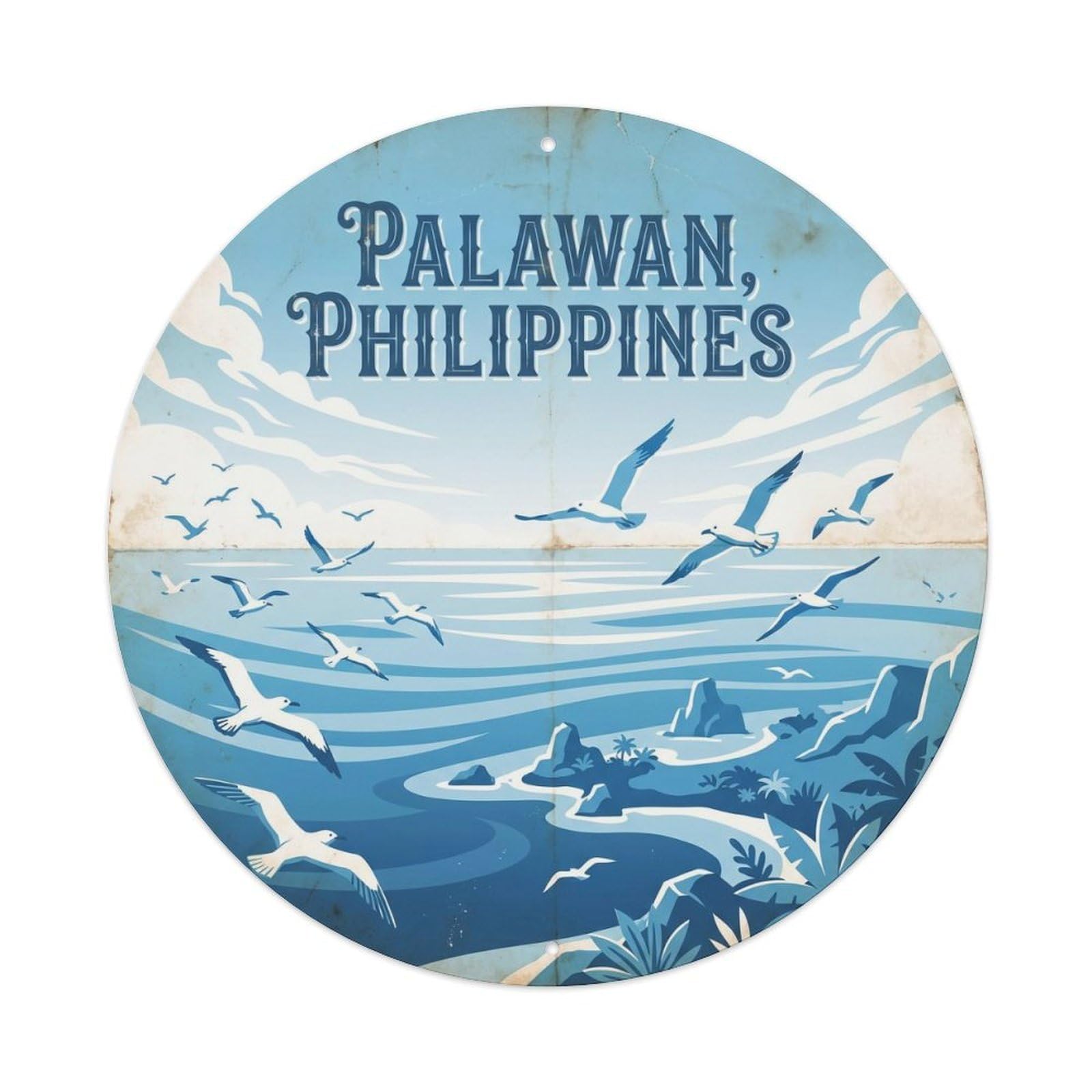 Palawan Seabird Philippines Travel Tropical Beach Metal Tin Sign