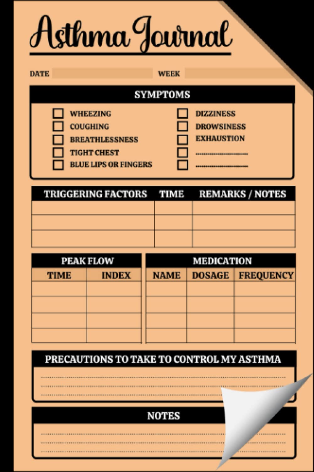 Buy Asthma Journal Asthma Journal Log Book To Keep Record Your Asthma