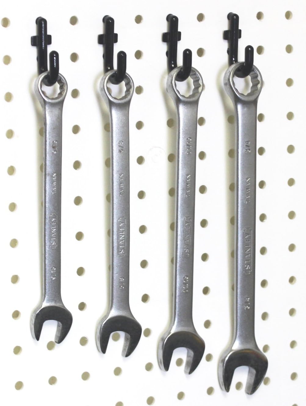 WallPeg Locking Pegboard Hooks - 100 pk. Flex-Lock J Style for Peg Board Tool Organizer - AM 114 B : Industrial & Scientific