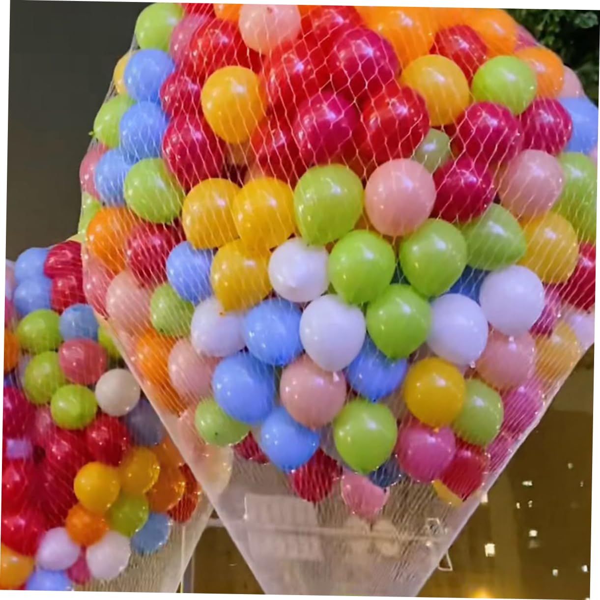 Ballonfangnetz 2 Stück aus Pp zum Freigeben für Hochzeit und Geburtstag | Weiß, Einfach zu Nutzen, Praktisches Zubehör für Partydeko, Vielseitiges Design, für Verschiedene Anlässe