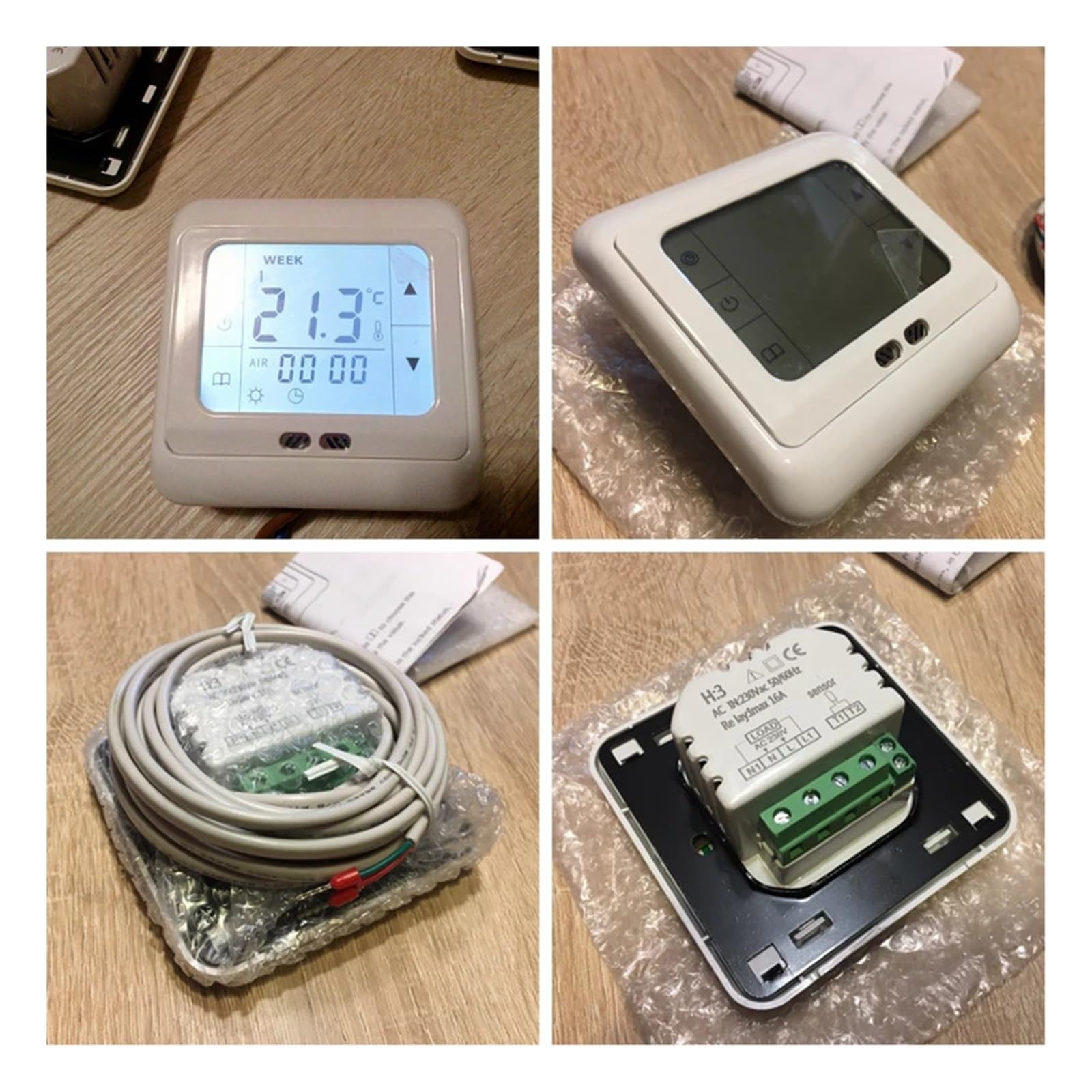 Termostat, 2 Szt. WIFI Cyfrowy Regulator Temperatury Ekran Dotykowy Termostat Ogrzewania Podłogowego Mechaniczny Kontroler Ciepłego Pokoju