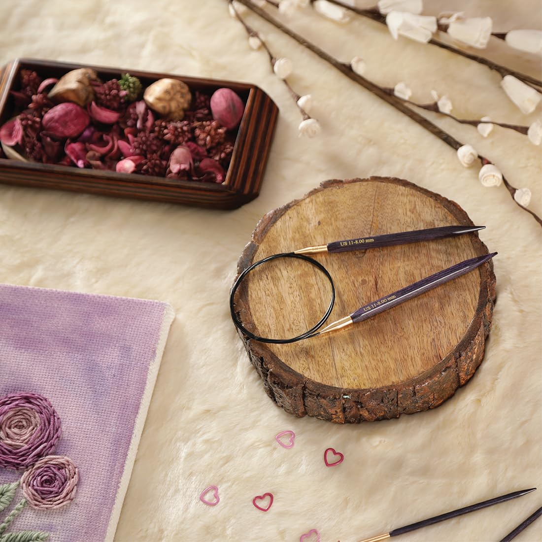 KnitPro J'Adore Cubics Stricknadeln - Ergonomische Rundstricknadeln 80cm 3,00mm