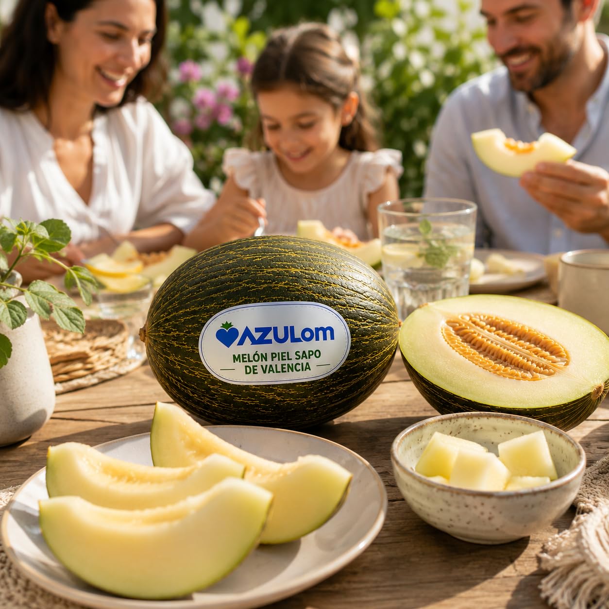 Melón Piel de Sapo Premium de Valencia – Caja 3 Unidades XXL (3 kg aprox. por pieza) – Melón Dulce y Fresco de Origen Español – Fruta Natural Seleccionada