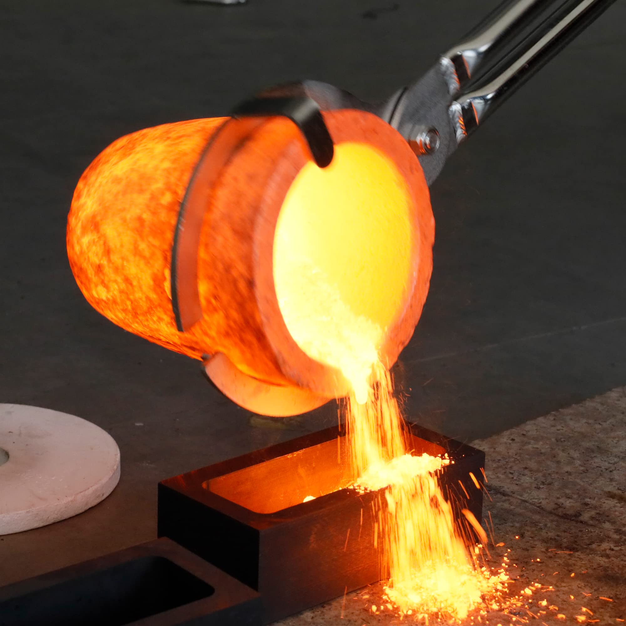 Crogiolo In Carburo Di Silicio Da 3,5KG | Fusione Metalli Per Oro, Argento, Rame | Fino A 1800°C | Per Forni A Propano - Foto 8