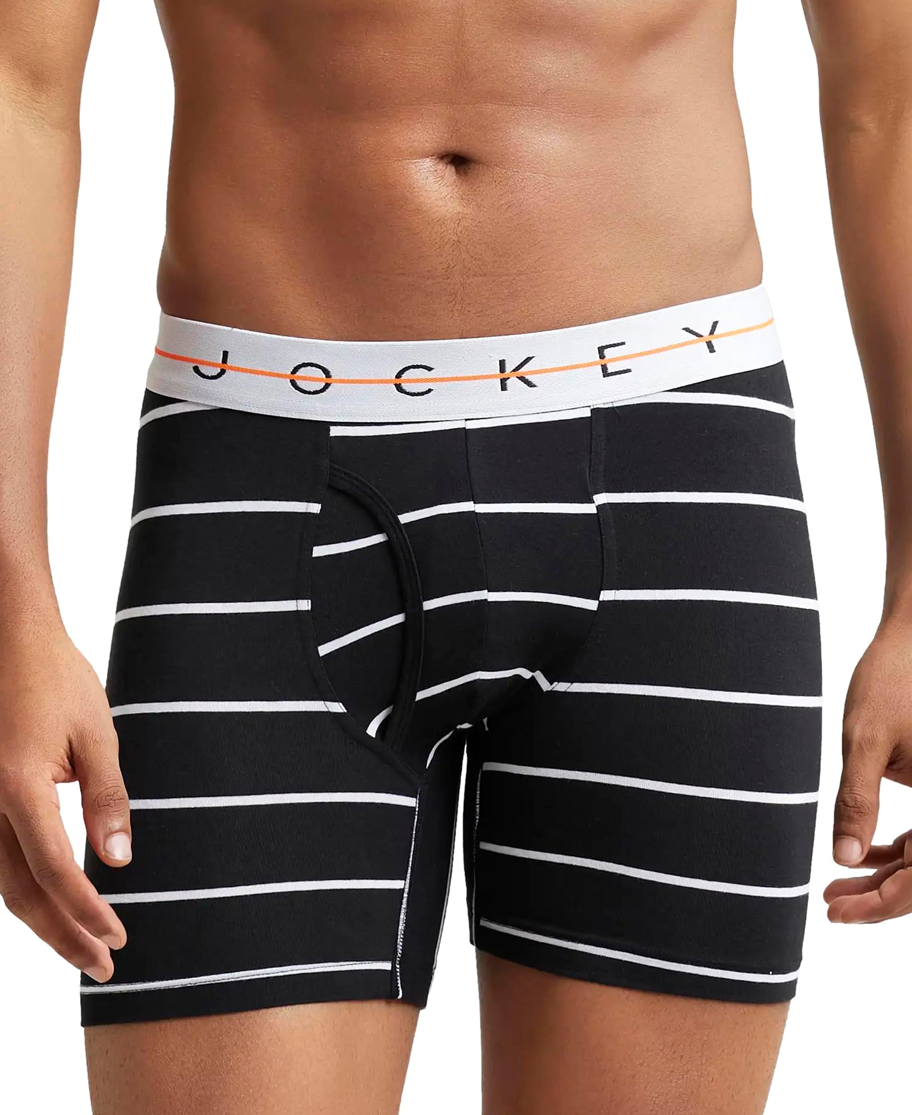 Jockey NY03 Men's Super Combed Cotton Elastane Stretch Printed Boxer Brief with Ultrasoft Waistband (Prints May Vary)