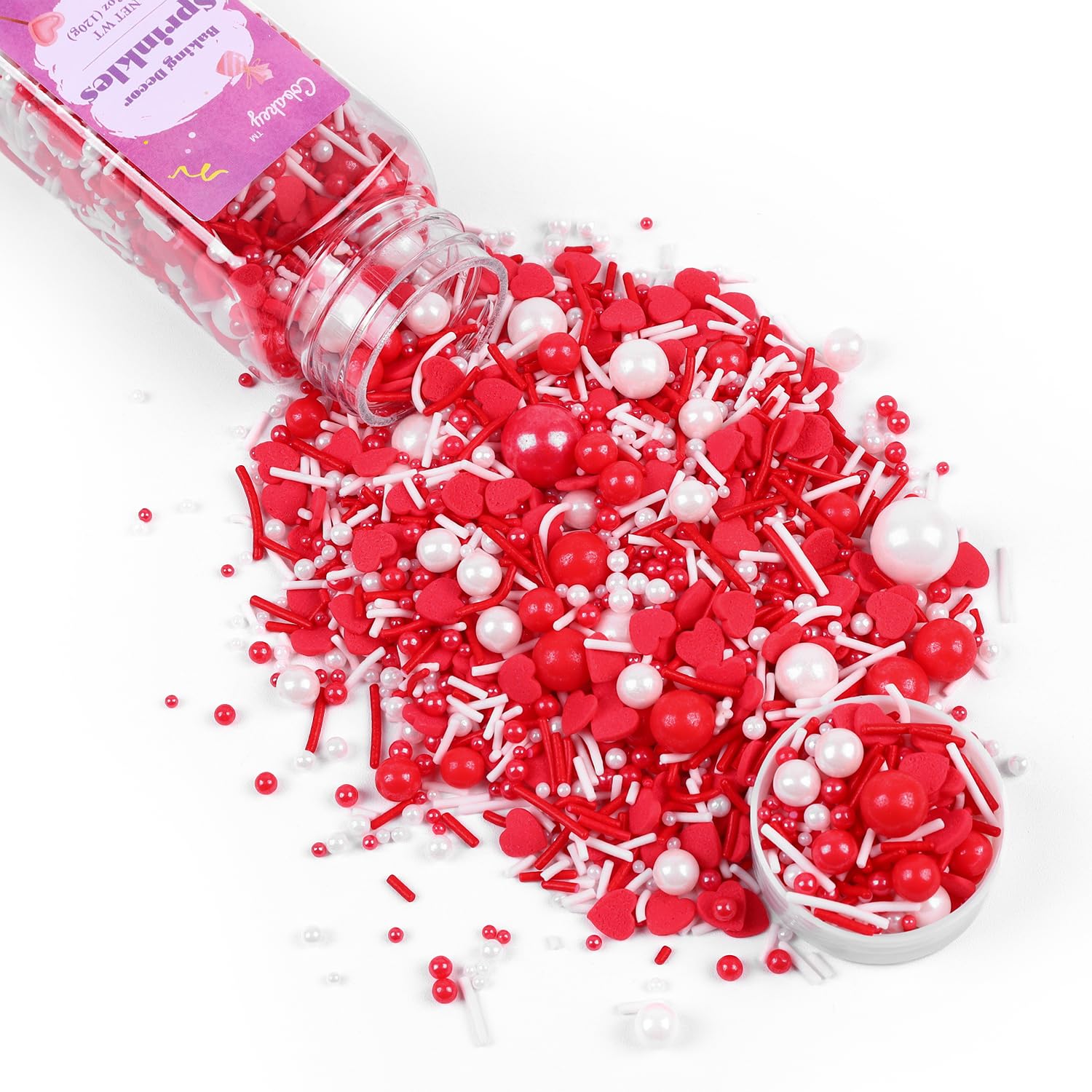Red Sprinkles for Cake Decorating 4.23ounce Sugar Mix