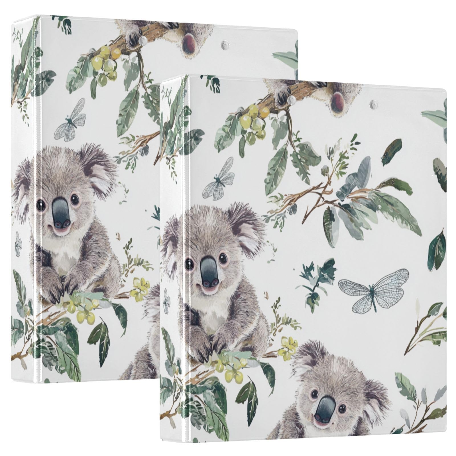 Raccoglitori da 3,8 cm con motivo a farfalla koala
