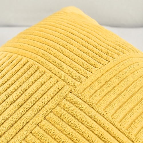 Miniatura 9 de Fancy Homi - 2 fundas para cojín cuadrado decorativas de pana suave y texturizada con diseño de retazos para sala, sillón y cama, decoración rústica