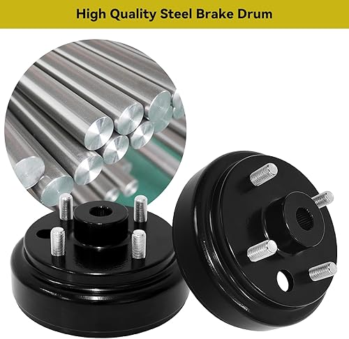 Miniatura 4 de EZGO Kit de mantenimiento de tambor de freno para 1997-2008 EZGO TXT eléctrico con carrito de golf, tambores de cubo de freno y zapatas de freno y