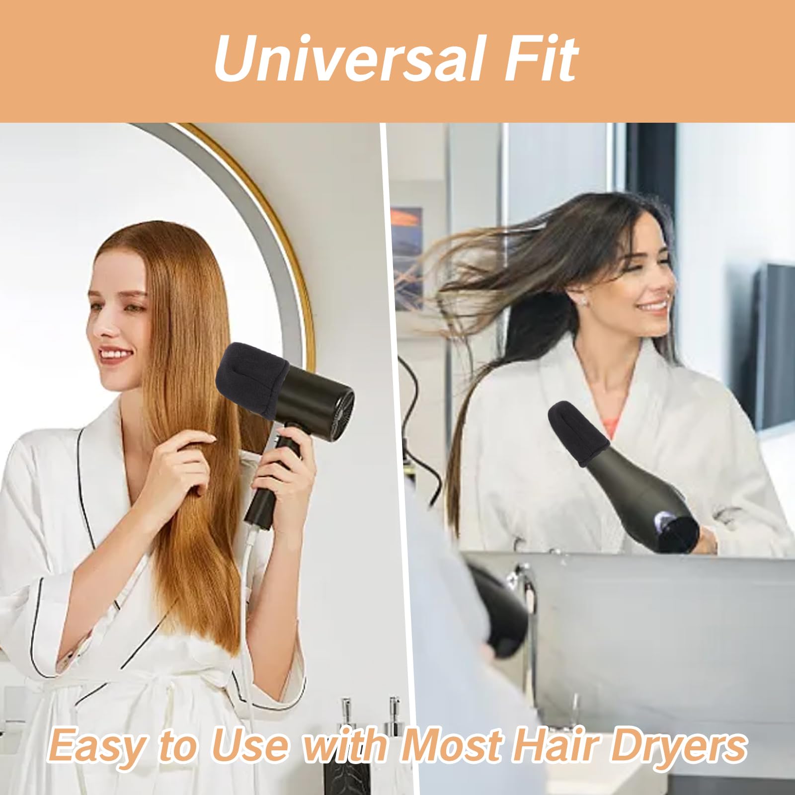 Difusor de calcetines calientes para secador de pelo, tapa difusora universal para secador de pelo rizado, accesorio de difusión, difusor de viaje para secadores de pelo, difusores de pelo 3