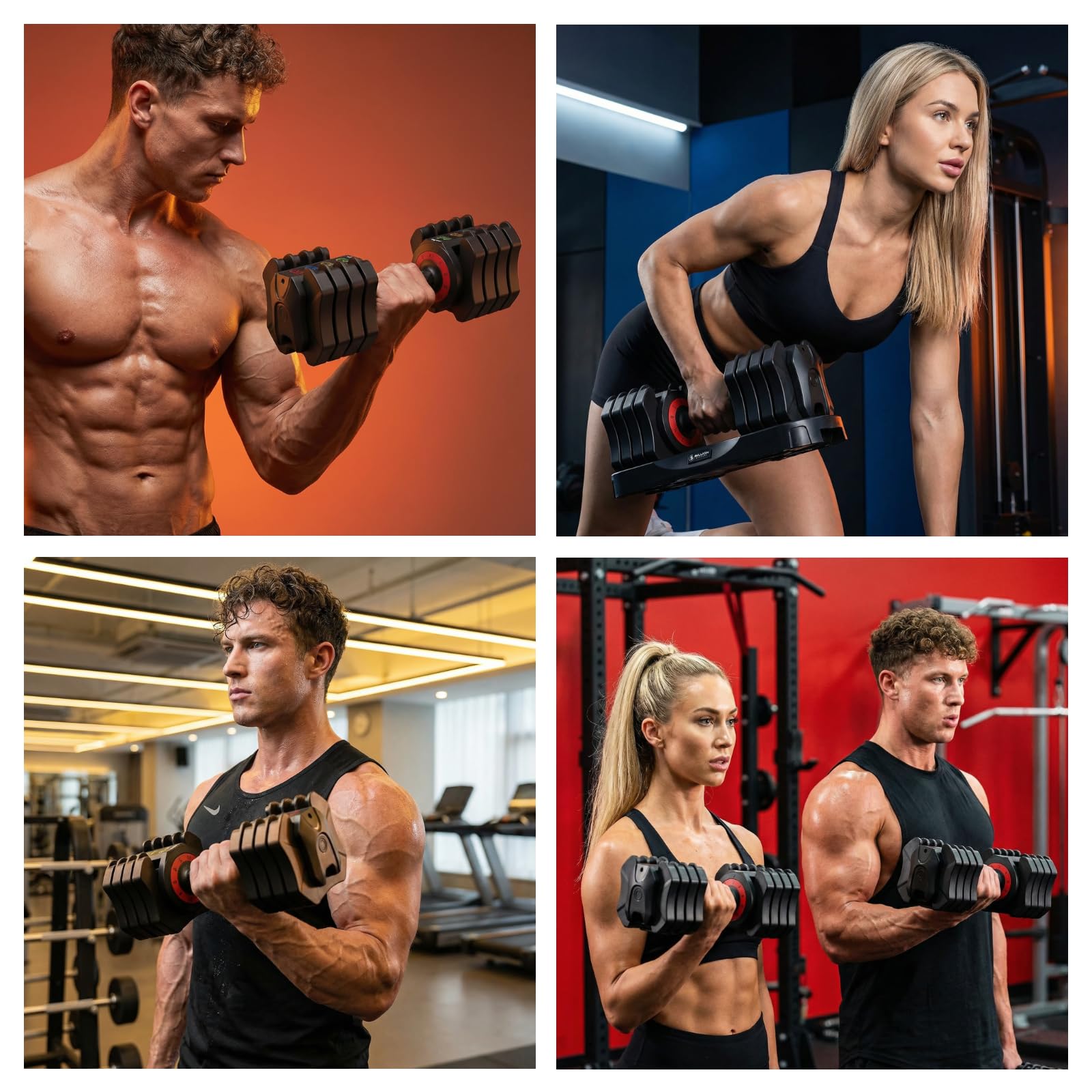 EnterSports Verstellbares Kurzhantel Set (10kg/22lb), 5-in-1 Hanteln Set Platzsparend mit rutschfestem Griff, Hanteltraining Gewichte für Homegym & Krafttraining, Profi Equipment für Herren & Damen
