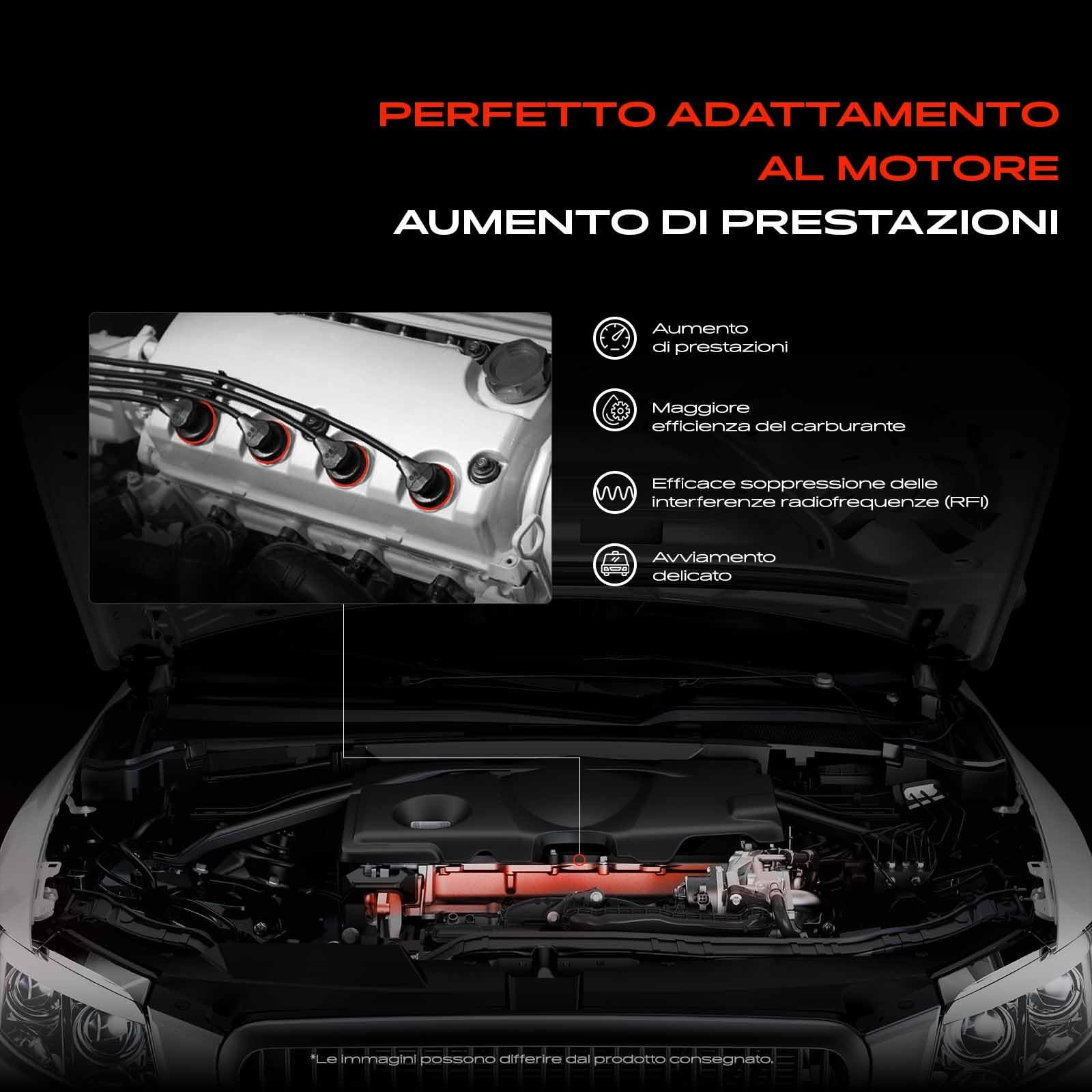 Frankberg 4x Set cavi di accensione Compatibile con Matiz M200 M250 1.0 Aveo/Kalos Compatto T200 1.2 Matiz M100 M150 1.0 Kalos KLAS 1.2 Aveo/Kalos Compatto T250 T255 1.2 Replace# 96288956