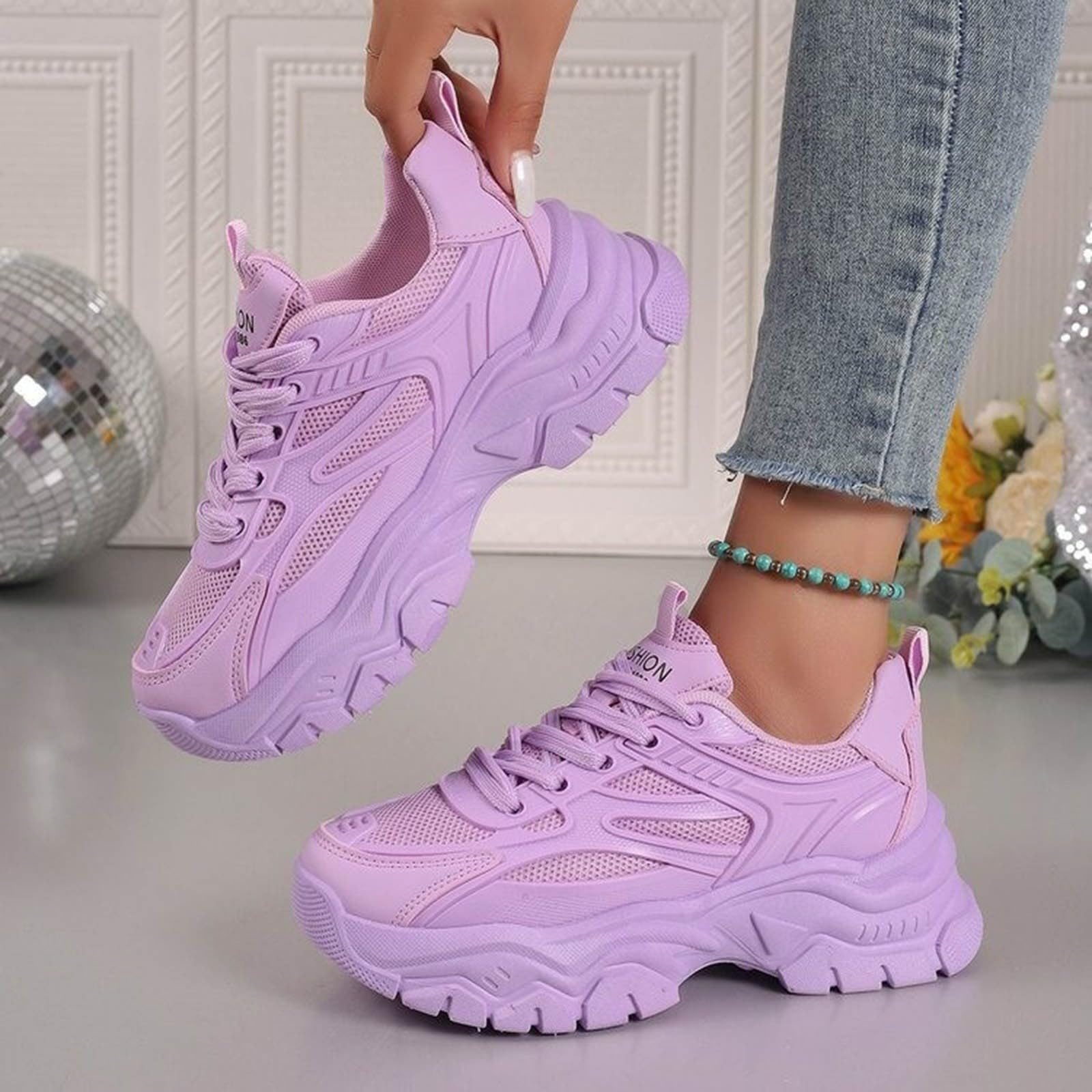 Scarpe da Ginnastica da Donna Traspiranti Scarpe Memory Foam Donna Comode | Tennis Camminata in Tessuto Sintetico per Passeggiata Invernale Calzature Fitness Leggerezza Assoluta Tomaia Maglia