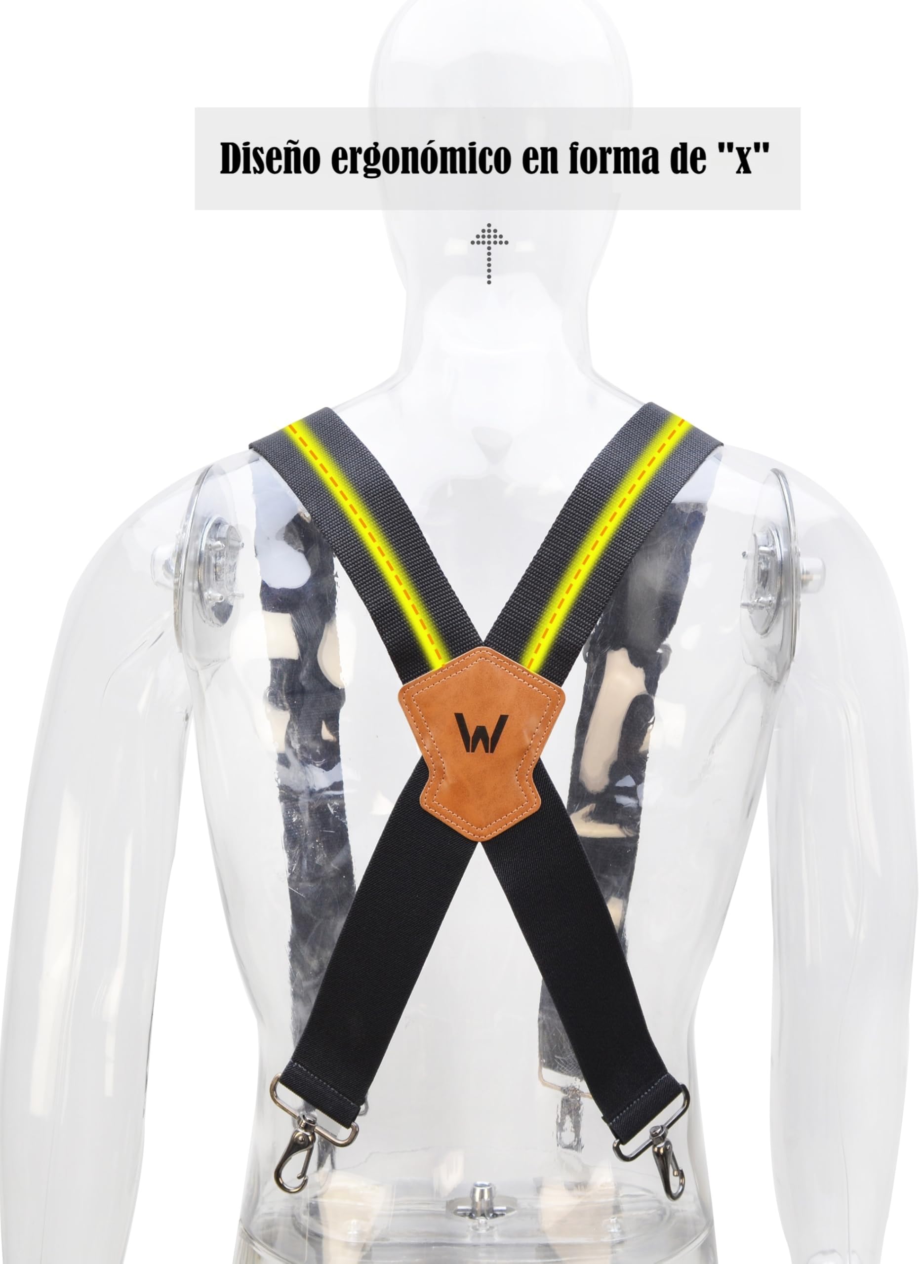 WELKINLAND 2Inch-Wide Heavy Duty Work Suspenders for Men