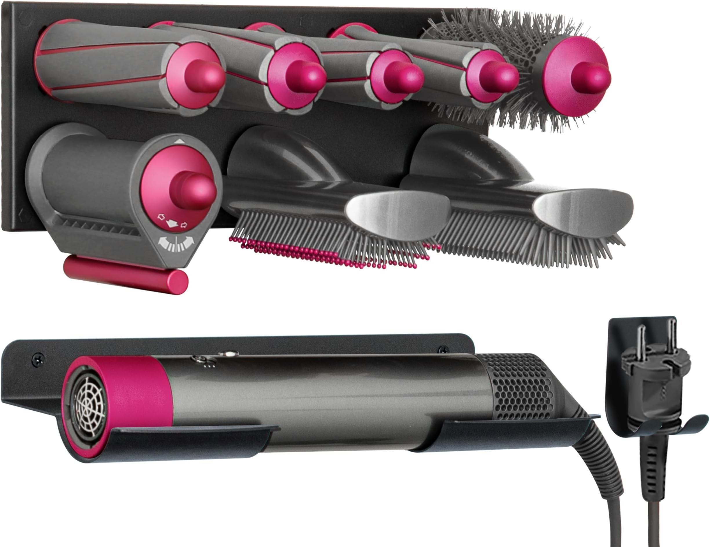 YOUSTOOStorage Holder for Dyson Airwrap Wall Mount Stand for Dyson Air Wrap Curling Iron Accessories Organizer for Dyson Wrap Bracket Rack Bathroom Bedroom