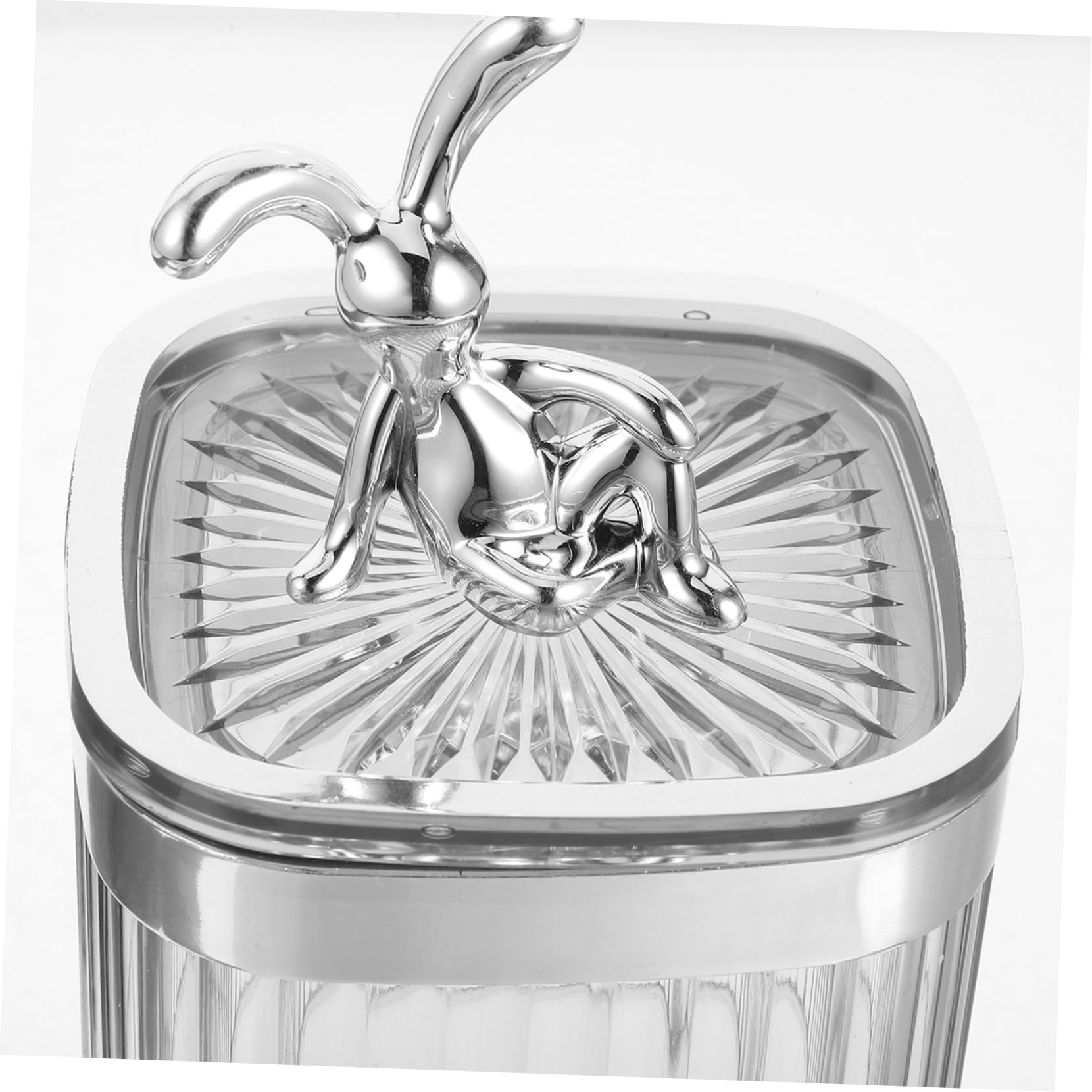 BESTOYARD 5stücke Süßer Cartoon-hase Kosmetik Organizer Mit Deckel Transparenter Aufbewahrungsbehälter Für Wattestäbchen Und Wattepads Platzsparend Und Stylish Für Jedes Badezimmer