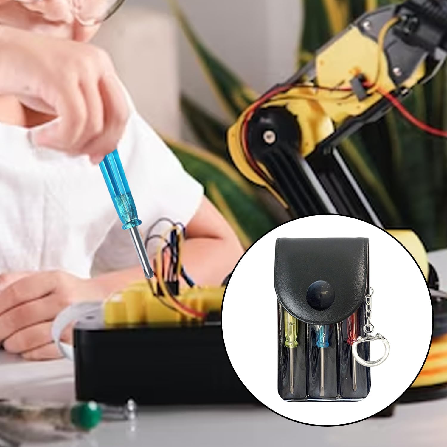 Bulk Pack Mini Screwdriver Keychain Set – 24 Sets of Handy 3-Piece Screwdrivers in a Snap-Closure Pouch with Hook, Perfect for Men, Tool Party Favors, Christmas Gifts, and Birthday Presents - Image 4